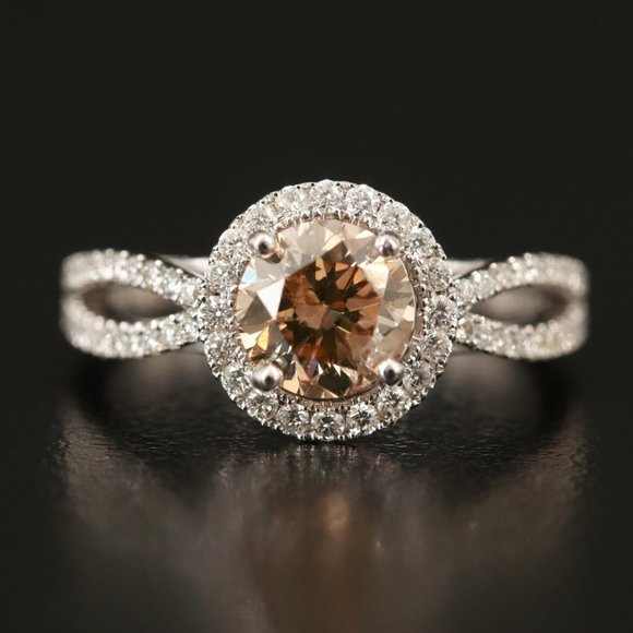 $9500 / Natalie K Engagement Set / 2 CT Diamond / Center Diamond 1.25 CT / 14K - Picture 3 of 7